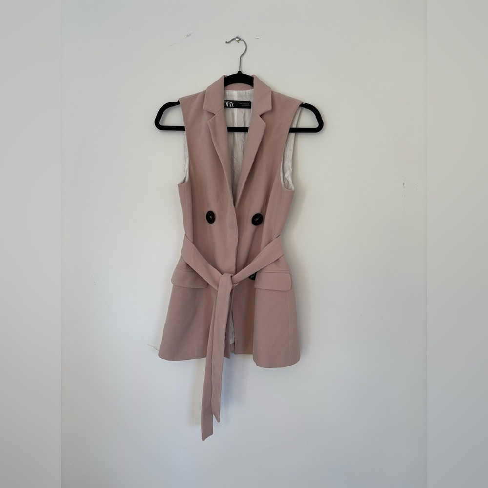 ZARA - sleeveless wrap blazer vest